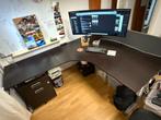 🔴 Opruiming! Hoekbureau bureau + stoel + ladeblok + extra, Ophalen, Zo goed als nieuw, Bureau