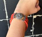 Bloedkoraal exclusieve antieke armband 14k slot goud dames