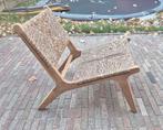 Luxe Loungestoel - Riet & Hout, Huis en Inrichting, Stoelen, Riet of Rotan, Stijlvolle loungestoel, Bruin, Ophalen of Verzenden
