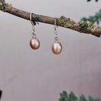 handgemaakte oorbellen met echte zoetwater parels, Sieraden, Tassen en Uiterlijk, Oorbellen, Ophalen of Verzenden, Nieuw, Zilver