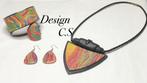 Leren Ketting met hanger eigen Design Klei UV-Hars, Overige kleuren, Nieuw, Ophalen of Verzenden, Overige materialen
