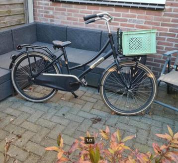 Popal kinderfiets transportfiets zwart 24 inch met mandje beschikbaar voor biedingen