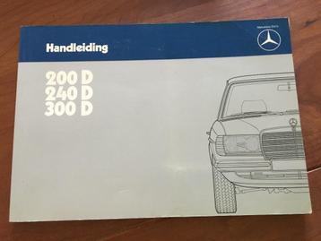 Instructieboek Mercedes 200D, 240D, 300D W123 1983 topstaat! beschikbaar voor biedingen