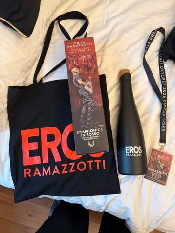 Eros Ramazzotti goodiebag vippakket drinkfles beschikbaar voor biedingen