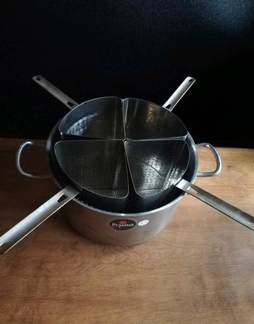 Pujadas pasta kookpan 4 vaks RVS horeca  beschikbaar voor biedingen