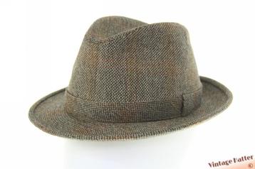 Vintage Trilby hoed Adriatico beige grijs scheerwol 55,5 -56 beschikbaar voor biedingen