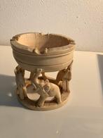 Olifant asbak ivoorkleur handwerk snijwerk, Antiek en Kunst, Antiek | Overige Antiek, Ophalen of Verzenden