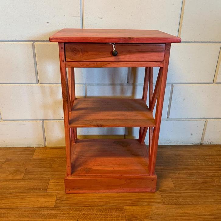 Ladekastje - massief teak - 1 lade - TTM Wonen, Huis en Inrichting, Kasten | Ladekasten, Nieuw, Minder dan 100 cm, Minder dan 50 cm