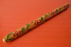 Retro vintage houten breinaaldenkoker met funky bloemdecor, Ophalen of Verzenden, Zo goed als nieuw, Breien, Overige typen