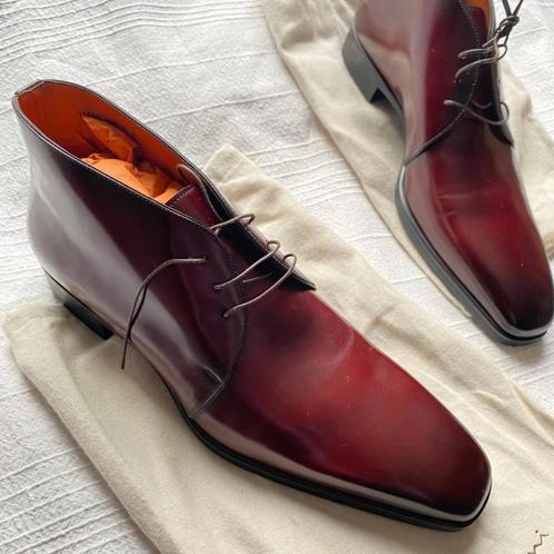 Santoni Half hoog schoenen met wijn rood klewwur maat 45, Kleding | Heren, Schoenen, Nieuw, Veterschoenen, Overige kleuren, Verzenden