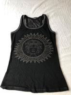 Versace Logo Mesh Tank Top XS, Kleding | Dames, Zwart, Ophalen of Verzenden, Zo goed als nieuw, Versace