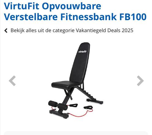 VirtuFit Fitnessbank FB100 - NIEUW, Sport en Fitness, Fitnessapparatuur, Nieuw, Krachtstation, Metaal, Ophalen