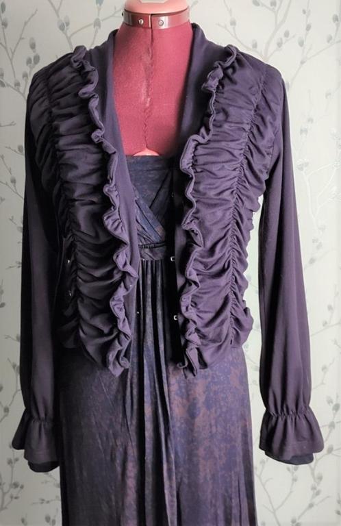 CORA KEMPERMAN Pruim-Kleurig Ruches-Vestje/ Top maat S=M, Kleding | Dames, Tops, Zo goed als nieuw, Maat 38/40 (M), Overige kleuren