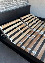 Gratis: 2 persoonsbed met 2 lattenbodems, Ophalen, Zwart, Tweepersoons, 180 cm