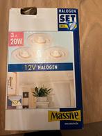 Halogeen lampjes 3x 20w, Huis en Inrichting, Lampen | Spots, Ophalen, Halogeen, Kunststof, Nieuw