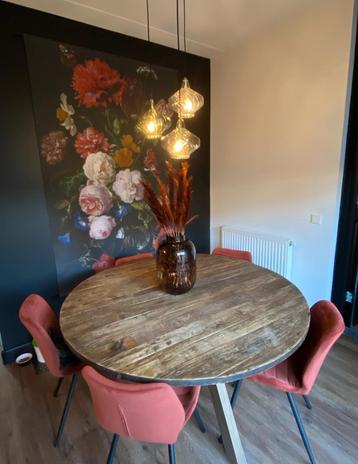 Ronde Tondo Eetkamertafel 140cm - Oud Iepenhout beschikbaar voor biedingen