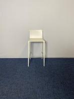 2 x Barkruk Arper Norma, wit leer, design, 2 krukken, Ophalen, Gebruikt, Leer