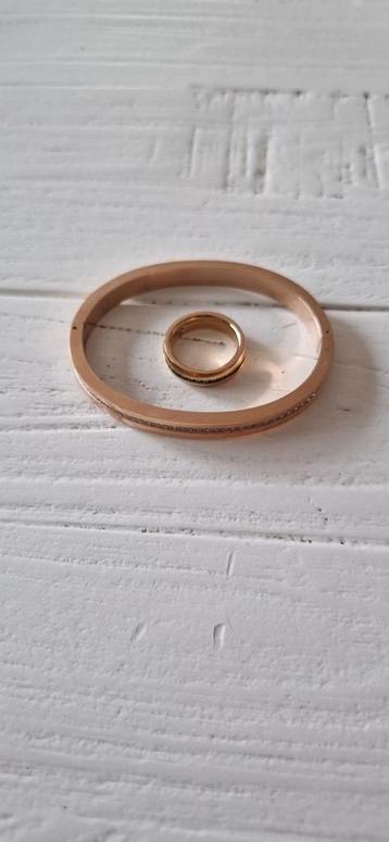 Rose bangle STALEN slaven armband+ring met steentjes NIEUW!! beschikbaar voor biedingen