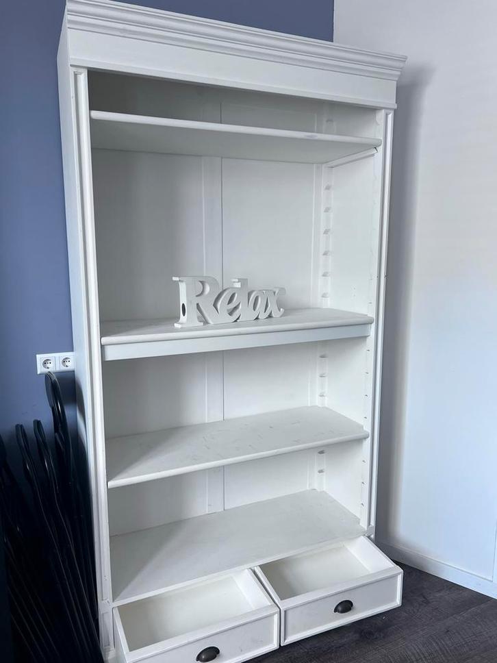 Witte Kasten uit Babypraktijk - Legplanken & Hanggedeelte, Huis en Inrichting, Kasten | Boekenkasten, Gebruikt, 100 tot 150 cm