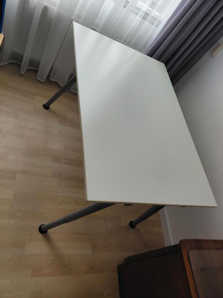 Wit Ikea Galant bureau 120x80 cm, in goede staat, Huis en Inrichting, Bureaus, Gebruikt, Bureau, In hoogte verstelbaar, Ophalen