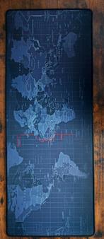 Xxl Wereldkaart muismat. 80cm X 30cm, Computers en Software, Muismatten, Ophalen of Verzenden, Gaming muismat, Zo goed als nieuw