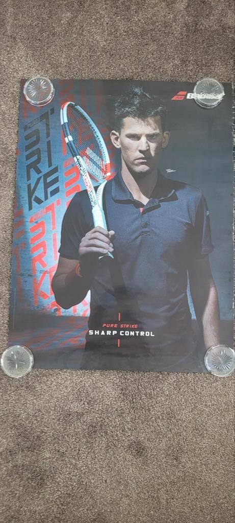 Poster Tennis Dominic Thiem, Verzamelen, Posters, Gebruikt, Rechthoekig Staand, Ophalen of Verzenden