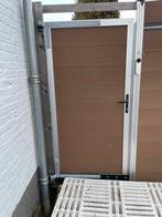 Schutting met poort, Ophalen, Kunststof, 3 tot 6 meter, 1 tot 2 meter