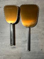 Brocante toilettafel set Spiegel en haarborstel, Ophalen of Verzenden