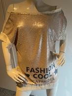 Cafe noir shirt met paiettten maat l, Kleding | Dames, Verzenden, ., Beige, Maat 42/44 (L)