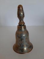 Zware gegraveerde tafelbel bel handbel, Antiek en Kunst, Ophalen of Verzenden