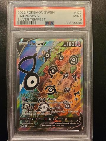 Unown V 177/195 PSA 9 beschikbaar voor biedingen