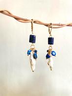 Barokparel met lapis oorbellen, Hangers, Blauw, Nieuw, Ophalen of Verzenden