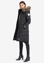 Khujo Lubek Long 3 Winterjas dames zwart – maat XL, Zwart, Maat 42/44 (L), Khujo, Ophalen of Verzenden