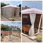 GARDEN PLACE Paviljoen Deluxe taupe 3x4x2,9 m, Tuin en Terras, Partytenten, Ophalen, Gebruikt, Minder dan 4 meter, Paviljoen