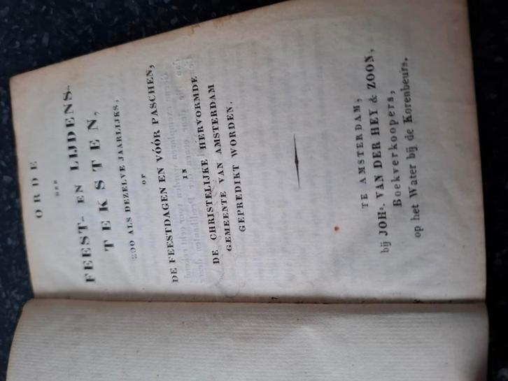 Amsterdam liturgie en dominees 1841, Antiek en Kunst, Antiek | Boeken en Bijbels, Ophalen of Verzenden
