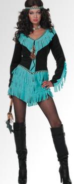 Leuk zwart/blauw indiaan/native american jurkje (kort model!, Kleding | Dames, Nieuw, Carnaval, Maat 42/44 (L), Kleding