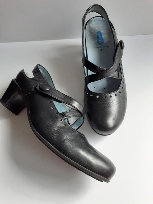 Prachtige leren Wolky sandalen 41met uitneembare zool, Kleding | Dames, Schoenen, Zo goed als nieuw, Sandalen of Muiltjes, Zwart