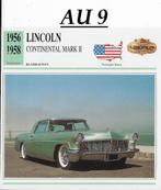 Au9 autokaart lincoln continental mark ll ( 1956 - 1958 ), Ophalen of Verzenden, Zo goed als nieuw, Auto's