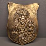 Zware Bronzen plaquette van Maria, Ophalen of Verzenden