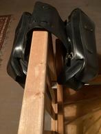 Zwarte lederen zadeltassen, Motoren, Ophalen, Gebruikt