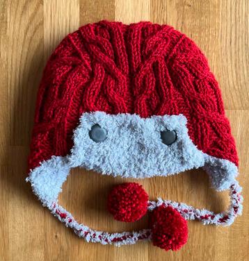 Warme dubbel gebreide pilotenmuts zelf gebreid NIEUW! beschikbaar voor biedingen