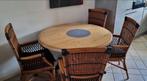 Eettafel met 4 stoelen, Ophalen, Zo goed als nieuw