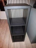Ikea Kallax kast - 3 vakken - zwartbruin, Ophalen of Verzenden, Zo goed als nieuw