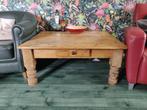 Antiek grenen salontafel met lade., Minder dan 50 cm, Antiek massief!, 100 tot 150 cm, Grenenhout