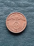 Duitsland 1 reichspfennig 1936 G met hakenkruis en stempelgl, Postzegels en Munten, Munten | Europa | Niet-Euromunten, Ophalen of Verzenden