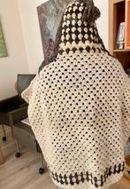Grote schapenwollen poncho, gehaakt, heerlijk warm, Ophalen of Verzenden, Nieuw, Beige, Overige typen
