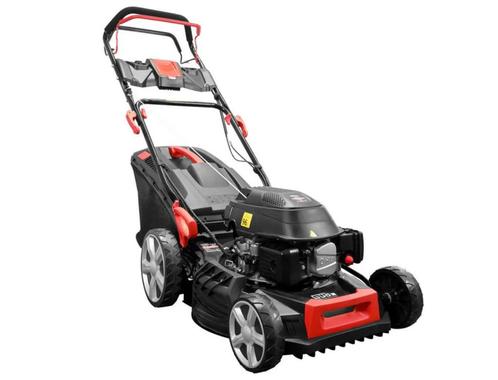 Elektrostart benzinemaaier 3,4 Pk , mulchen, zijuitworp aand, Tuin en Terras, Grasmaaiers, Nieuw, Benzine-grasmaaier, 40 t/m 49 cm