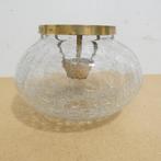 Waxinelicht van glas en messing [856], Huis en Inrichting, Ophalen, Metaal, Minder dan 25 cm