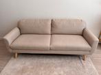 Bank 3-zits beige, Ophalen, Driepersoons, 75 tot 100 cm, Zo goed als nieuw