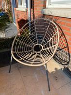 Tuinstoel Rotan stoel met metalen poten loungestoel, Huis en Inrichting, Stoelen, Ophalen, Wit, Zo goed als nieuw, Metaal